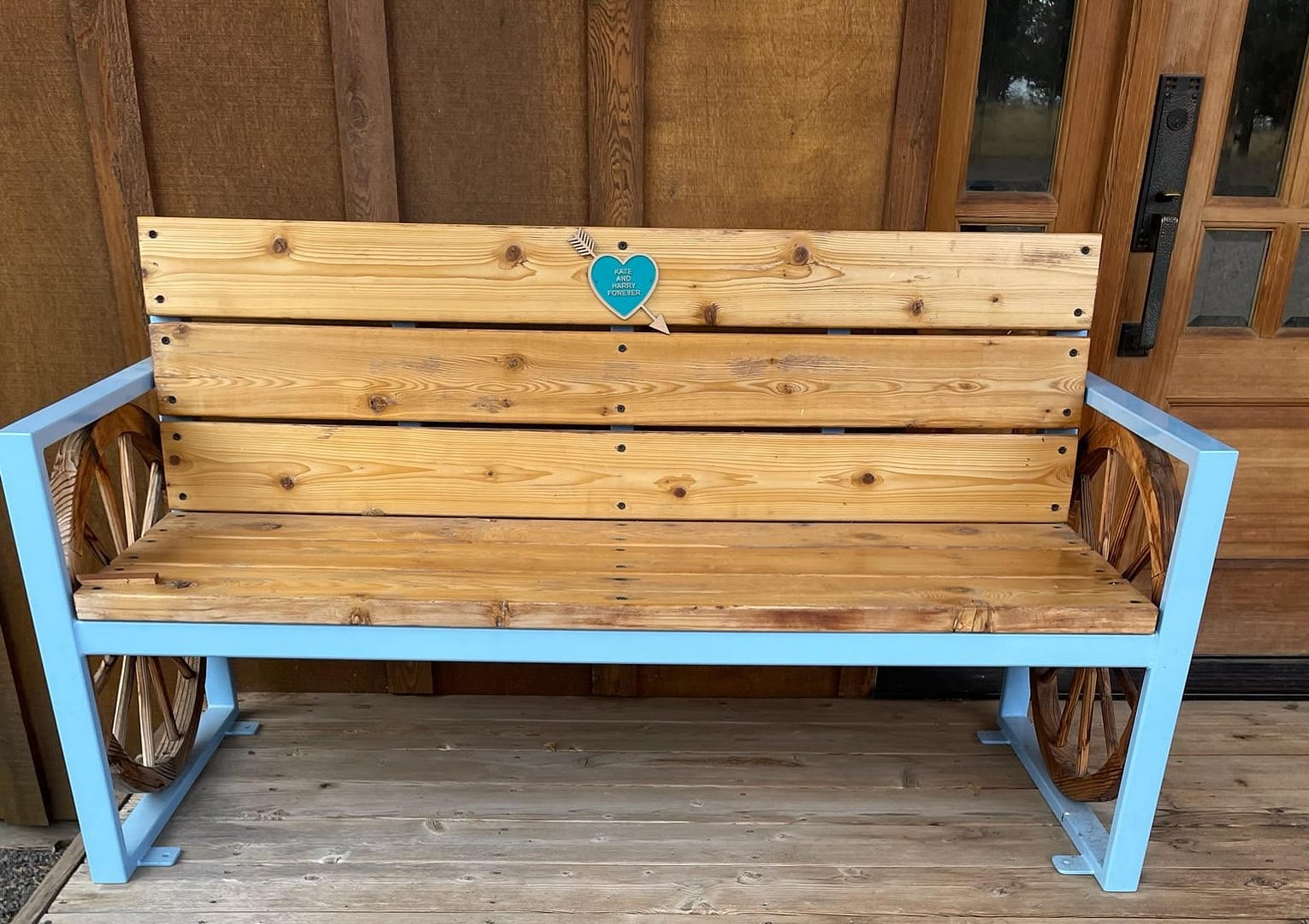Bench with custom plaque