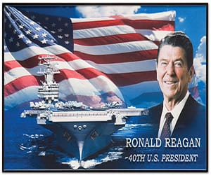 ronald-reagan-color Colored Aluminum Plaque