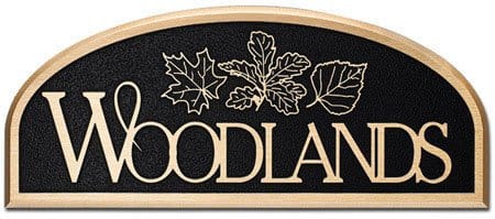 Woodlands Bronze building plaque