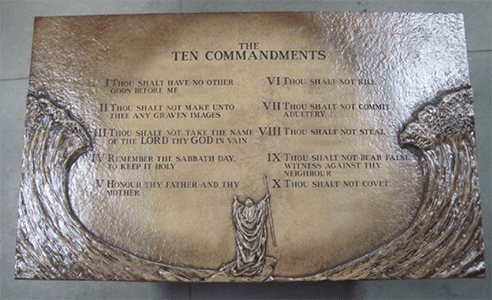 Bronze Ten Commandments Cast Bronze Plaque Bronze Plaques
